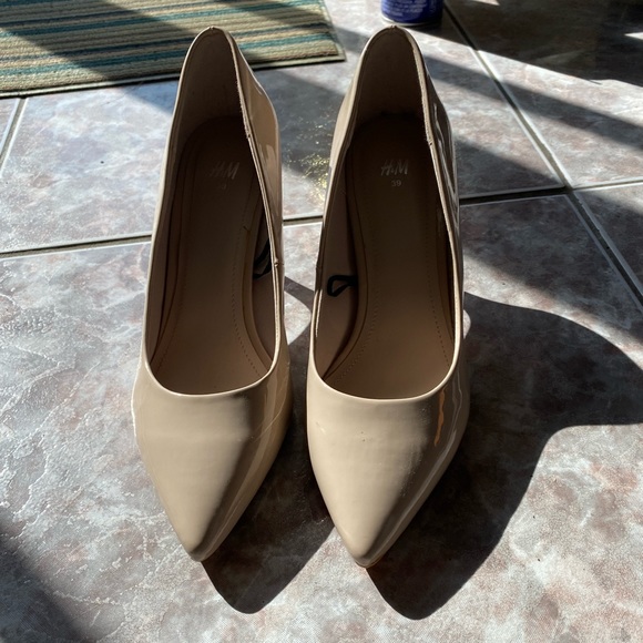 H&M new beige neutral heels leather - Picture 7 of 7